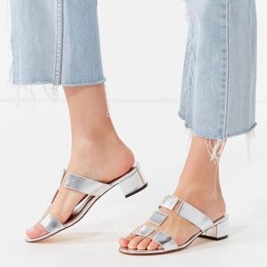 Urban Outfitters Silver Sandals NWT